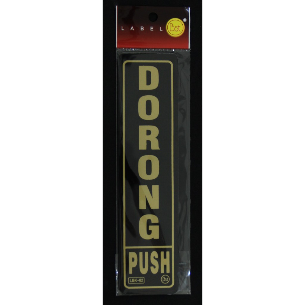 

Label Akrilik Dorong/Push Hitam Gold