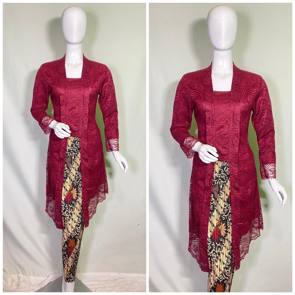 PROMO SET KEBAYA KUTUBARU TUNIK / KEBAYA KUTUBARU TUNIK BROKAT / SET KUTUBARU