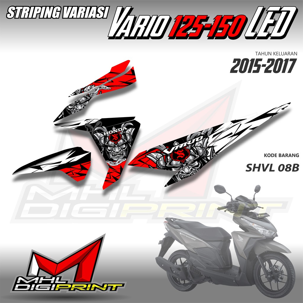 STRIPING VARIASI HONDA VARIO 125 &amp; 150 -  STIKER VARIO 125 &amp; 150 LED - SHVL 08