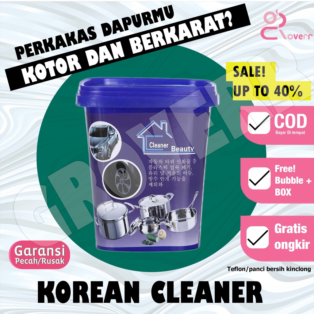 Korean Cleaner Beauty Krim Cream Pembersih Cookware Kerak Kotoran Stainless Steel Panci Teflon Noda 