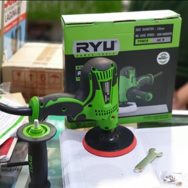 MESIN POLES MOBIL RYU RGP125E POLISHER RYU RGP 125E MESIN POLES MOBIL MOTOR RYU