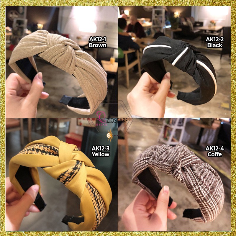 Headband Korea Style Bando Motif Bandana Polos / Bandana Import Fashion Wanita rambut AK12