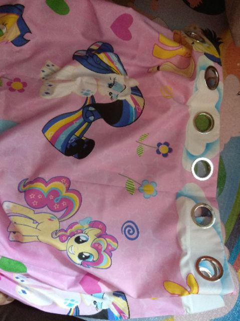 Gorden Pintu Karakter My Little Pony Pink Muda Model Smokering Ukuran L 140 Cm X T 210 Cm