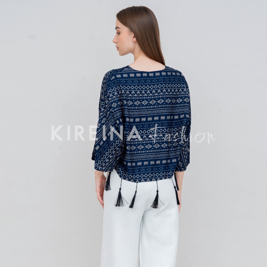 Crop Top Blouse Wanita Blouse Etnik Kemeja Crop Top Atasan Etnik Wanita Kemeja Crop Wanita Blus Wanita | Kireina Fashion