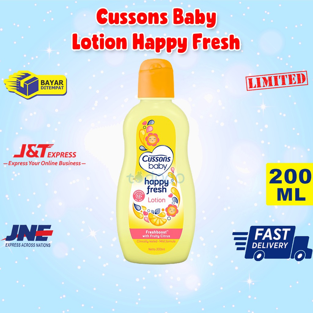 Cussons Baby Lotion Happy Fresh 200ml 03515 - Lotion Bayi