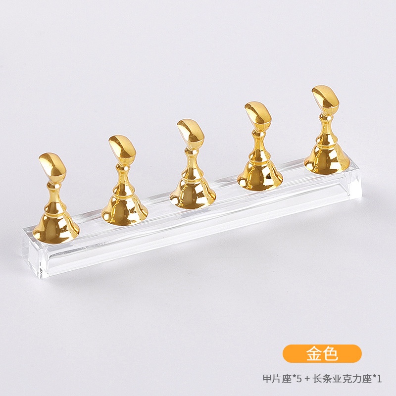 MSY 5Pcs Holder Display Kutek Gel Magnetik untuk Latihan/Nail art Display Stand