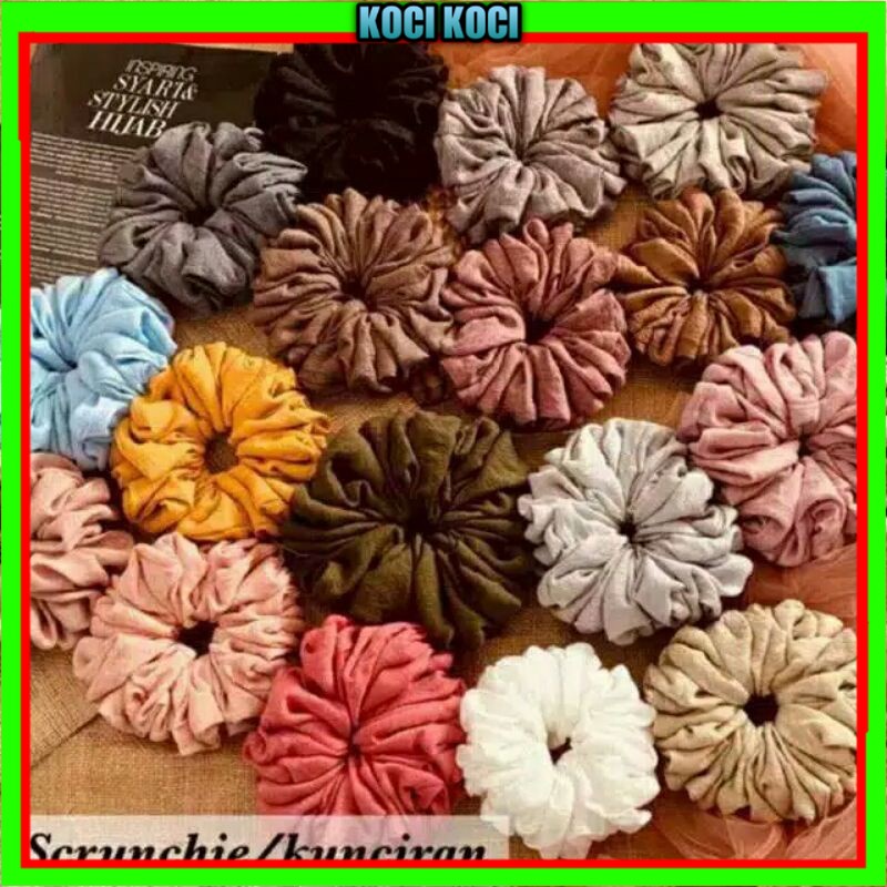 Scrunchie ikat rambut cepol / kuncir rambut kain scrunchie