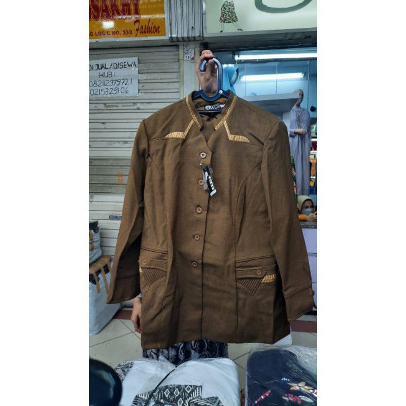 BARU BLAZER AZKIA BLAZER PNS WANITA BAJU PEMDA ACEH KHAKI KEKI TUA SERAGAM PEGAWAI NEGERI MURAH