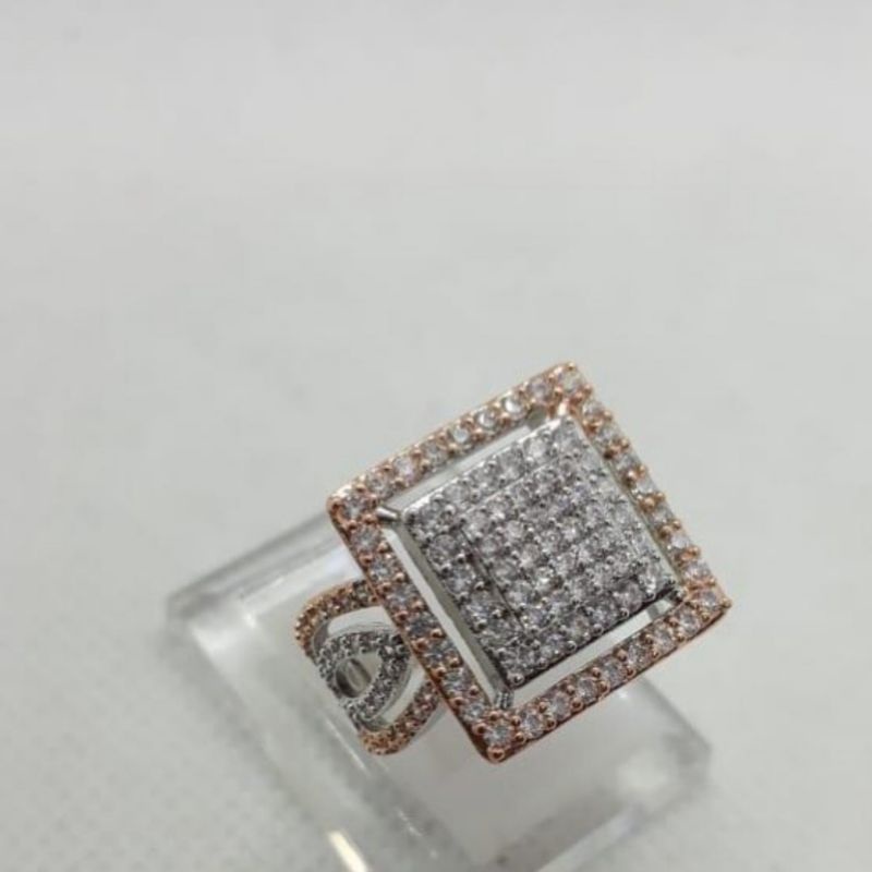 Cincin Zircon Lapis emas Premium Quality Ring Zircone mata Kilau Anti karat CZ01