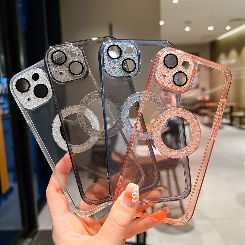 Star diamond luxury lens protector case iphone 11 pro max 12 13 pro max transparent all-inclusive TPU soft shell protective phone case