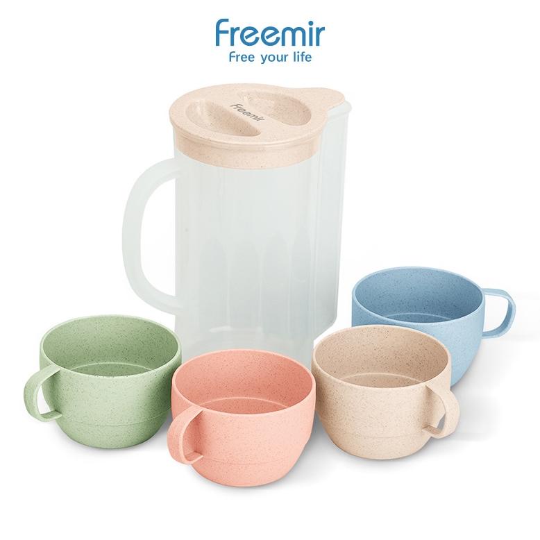 FREEMIR SET TEKO DENGAN GELAS 4 PCS/TEKO GELAS TEH/ SET TEKO CANGKIR TERLARISS...,,,,,