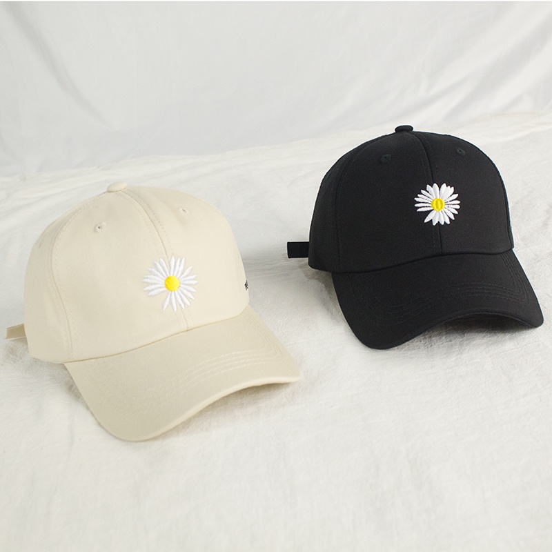 Topi Baseball Motif Bunga Daisy Gaya Hip Hop Korea