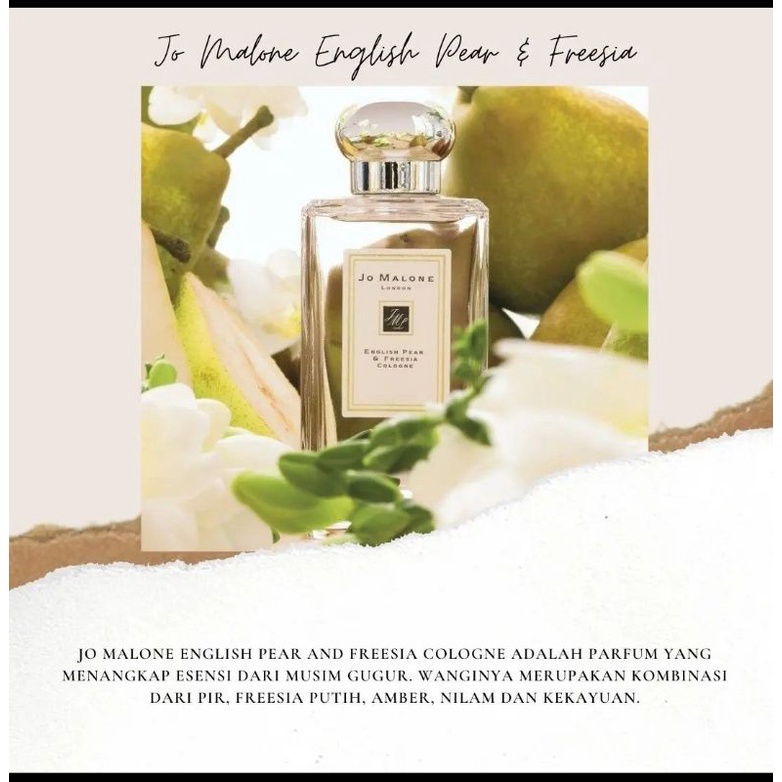 Promo! Parfum Wanita Jo Malone London English Pear & Freesia Edc (100Ml)- Ori/Bisa Cod