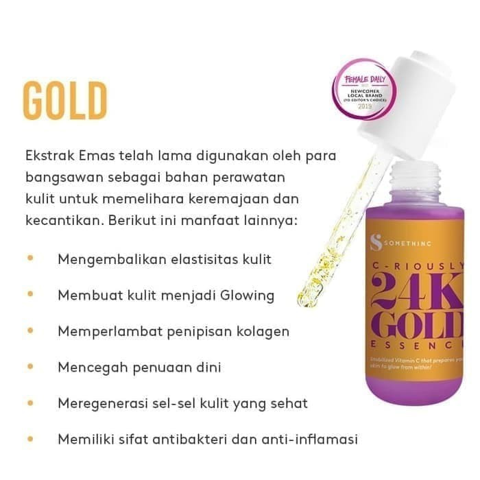 SOMETHINC Criously 24K Gold Essence 40ml &amp; 20ml BPOM Original