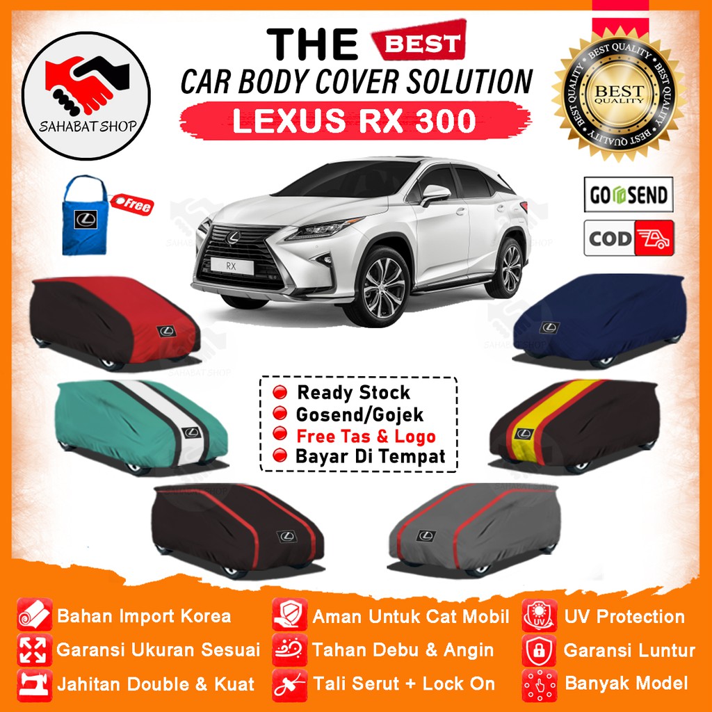 Sahabat Body Cover Mobil Lexus RX / Sarung Penutup Lexus RX 300 Outdoor / Mantel Selimut Jas Tutup Pelindung Pembungkus Mantol Kelambu Kerudung Tutupan Terpal Bungkus Kerodong Mobil Lexus RX-300 Waterproof Anti Air Model Orange