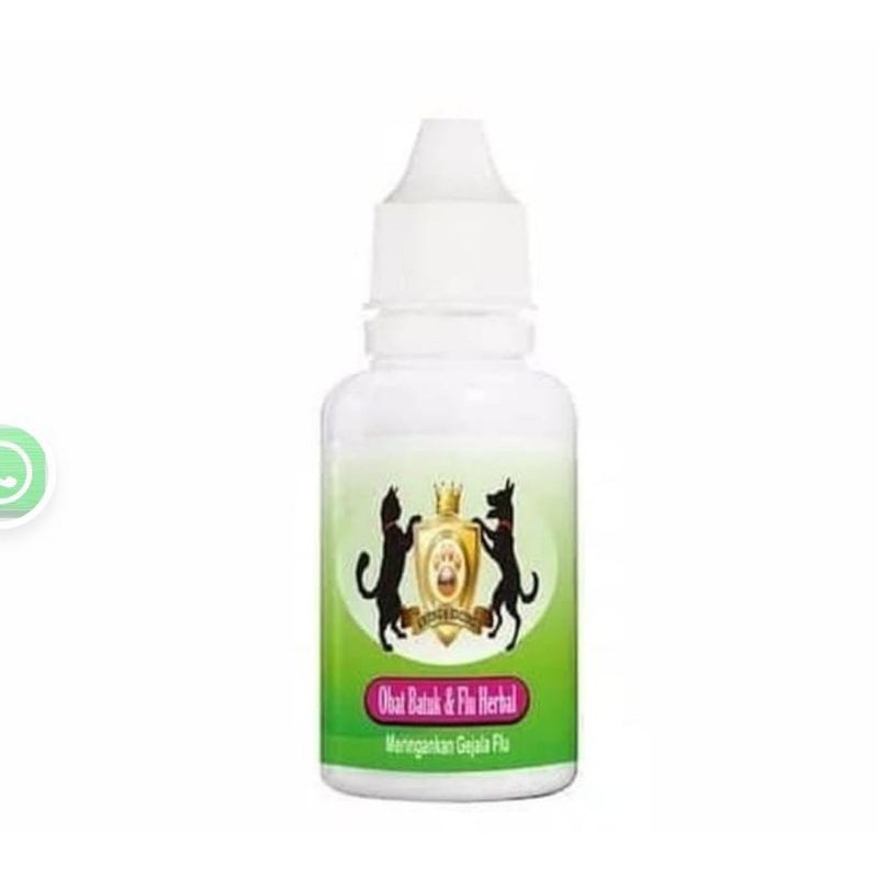 obat flu &amp; batuk herbal anjing kucing 30 ml