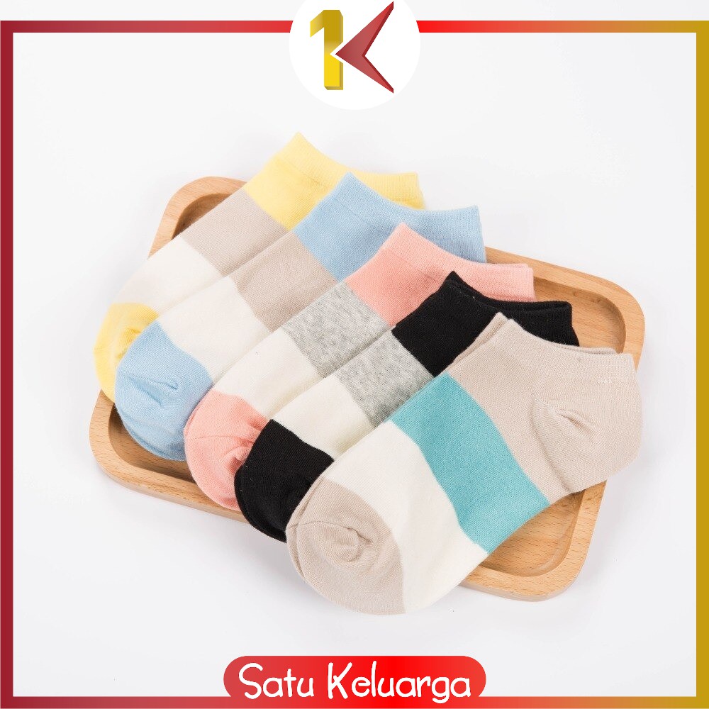 SK-P51-P54 Kaos Kaki Pendek Dewasa / Kaos Kaki Semata Kaki / Kaos Kaki Ankle Motif / Short Socks-2