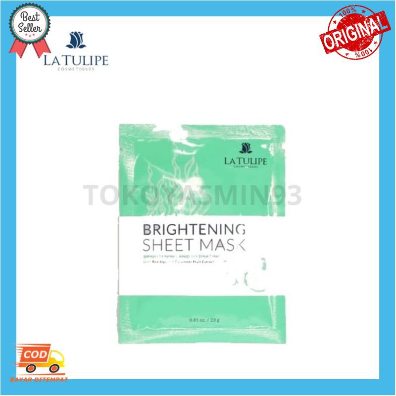 La Tulipe Brightening Sheet Mask Murah