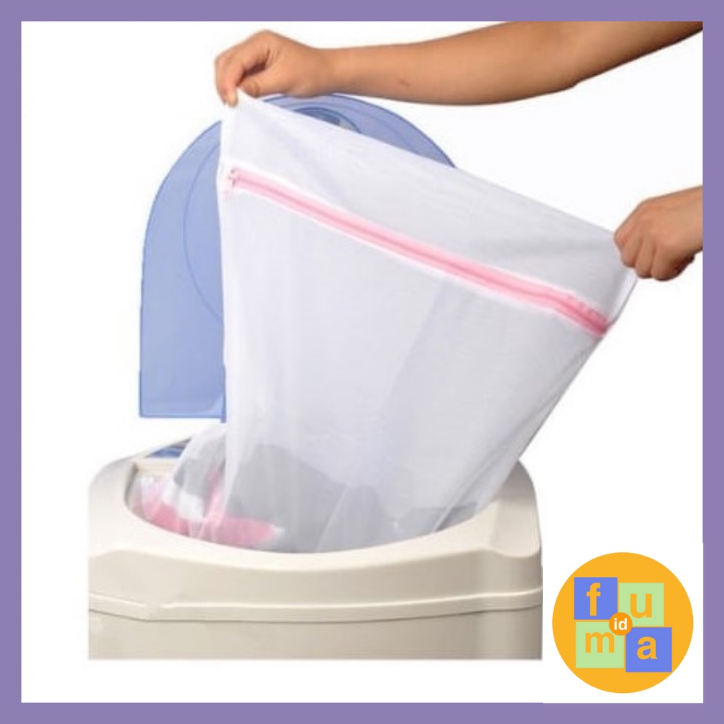 LAUNDRY BAG RESLETING/ KANTONG JARING TAS KERANJANG BAJU KOTOR / TAS LAUNDRY DENGAN SLETING