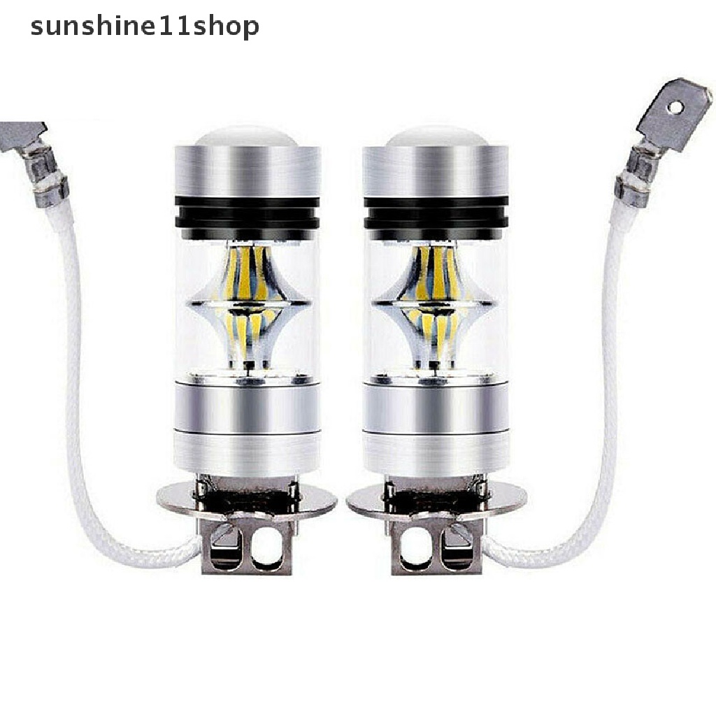 Sho - Lampu LED H3 100W 12 / 24V Untuk Fog Lamp / Headlight Mobil