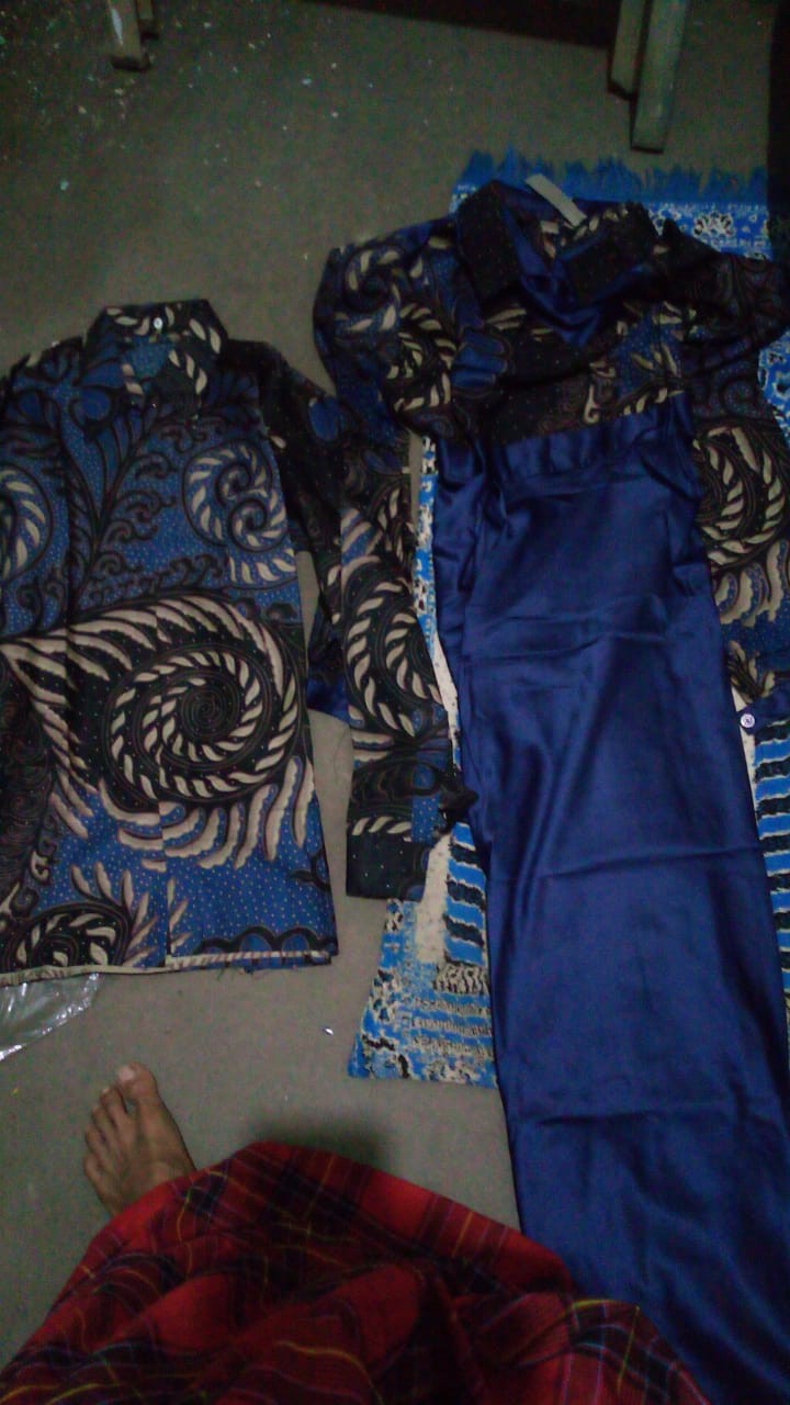 Couple Batik Gamis Pesta/couple Batik Modern