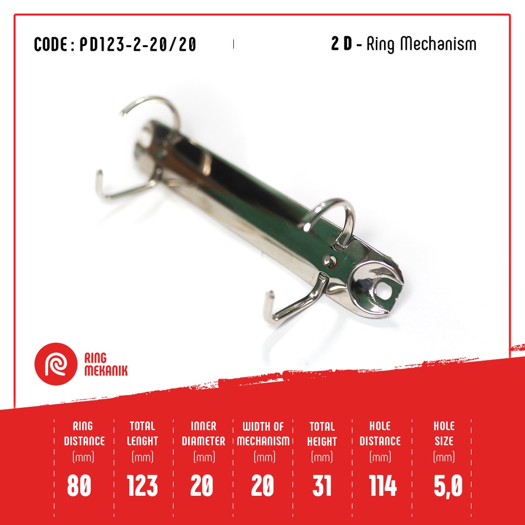 

Ring Mekanik / Ring Agenda PD123-2-20/20 10pcs