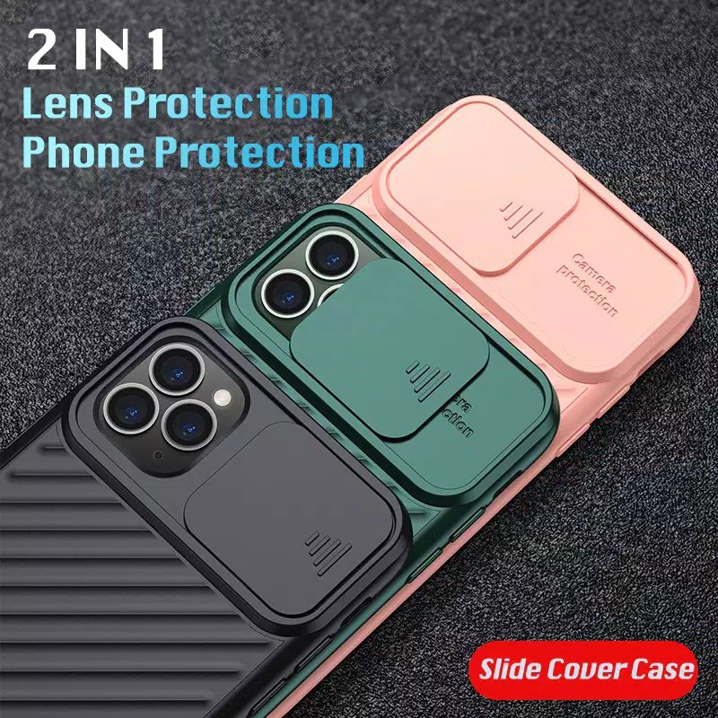 [CASING IMPOR] iPhone 12 Pro / 12 Pro Max Tutup Pelindung Kamera Geser Soft Case by WEIKA COD