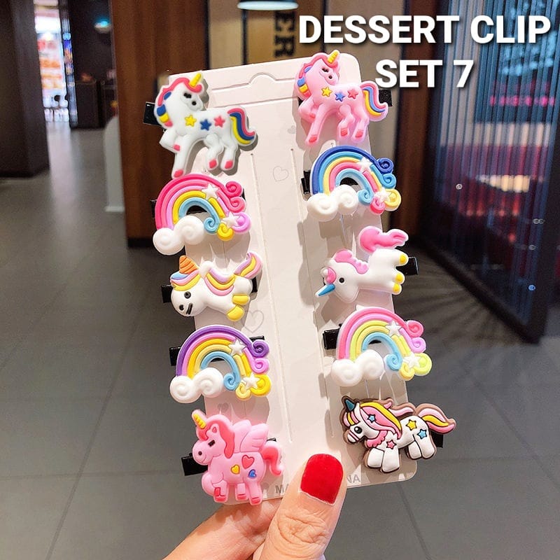 DESSERT CLIP / JEPIT RAMBUT ANAK PEREMPUAN KOREA MOTIF KUE ES KRIM LUCU / AKSESORIS JEPITAN CUPCAKE