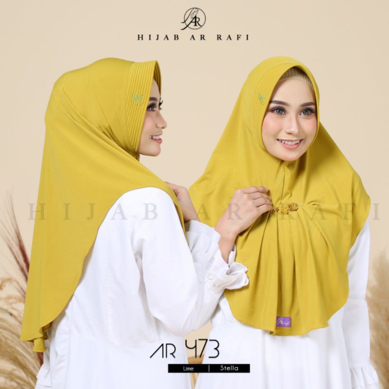 TERBARU AR 473 HIJAB INSTAN BY HIJAB AR RAFI ORIGINAL || INAYAHHIJAB-Lime