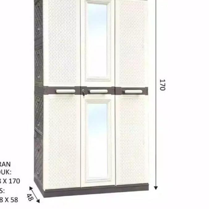 Paling Laris|SQ12|LEMARI PLASTIK LEMARI PAKAIAN PLASTIK  LEMARI KACA LEMARI GANTUNG JUMBO AKAKO FULL