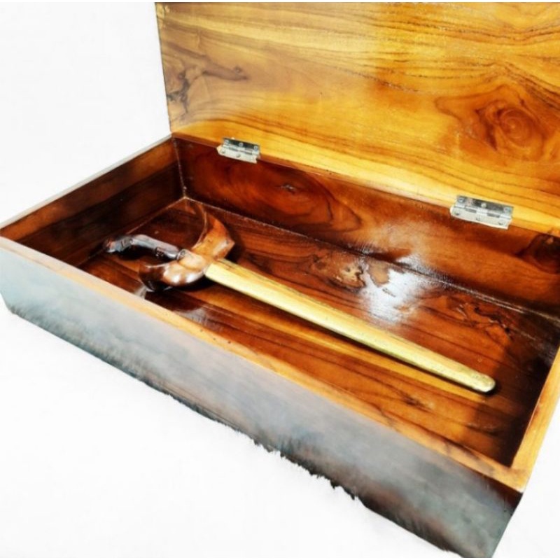 kotak tempat penyimpanan keris pusaka kayu jati asli