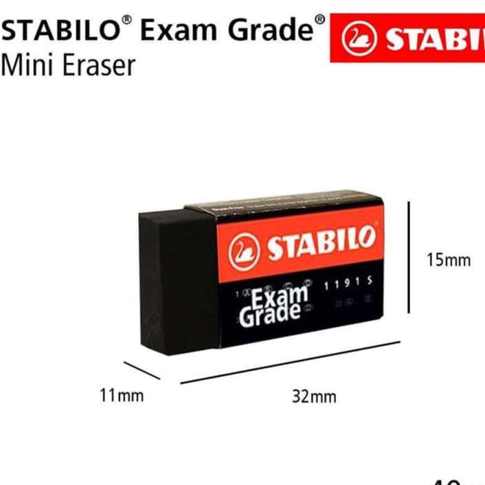 

STABILO Exam Grade mini Eraser 1191s warna hitam - penghapus pensil