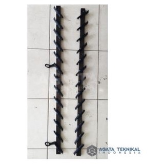 B.S - Rangka Jendela Nako Dicky Niki Premium - 4"/10cm - 13Blades -CoklatTua