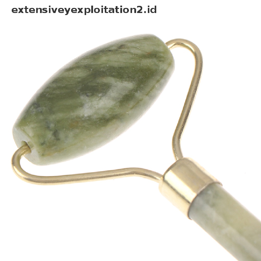 (Hotter1) Natural Jade Roller Gua Sha Board Alat Pijat Wajah