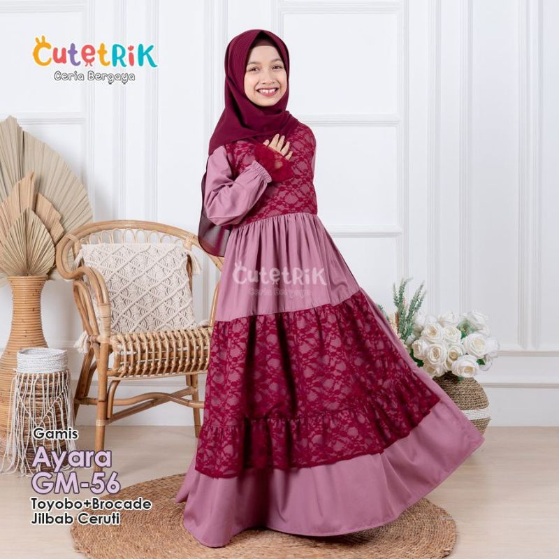 Gamis cutetrik terbaru / gamis anak cutetrik / gamis ayara cutetrik