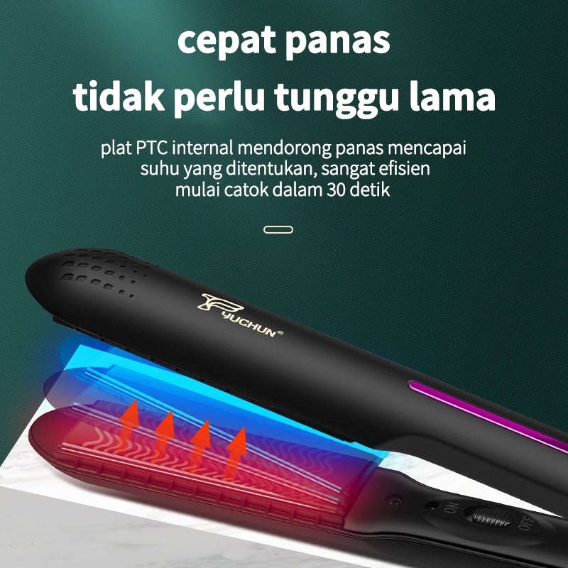 Newstyle Keriting / Catokan Rambut Hair Straightener /suhu konstan 220°/Pengeriting Rambut 2 IN 1 30W