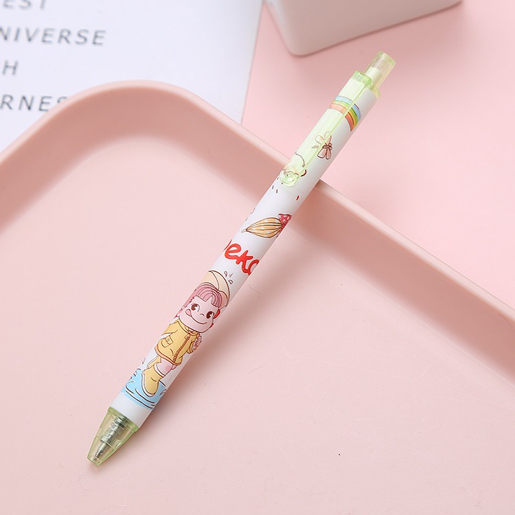 OVERFLOWS.ID Pulpen Mekanik Milky Warna Pastel Bolpoin Lucu Murah Import Pen Karakter