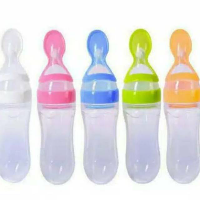 Sendok Makan Bayi Mpasi Botol Silikon / baby spoon dispenser