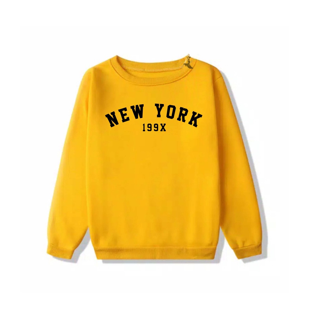 Sweater crewneck NEW YORK sweater Pria dan wanita  distro polos