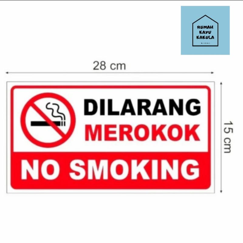 

SIGN LABEL CUTTING STICKER KAWASAN DILARANG MEROKOK / NO SMOKING