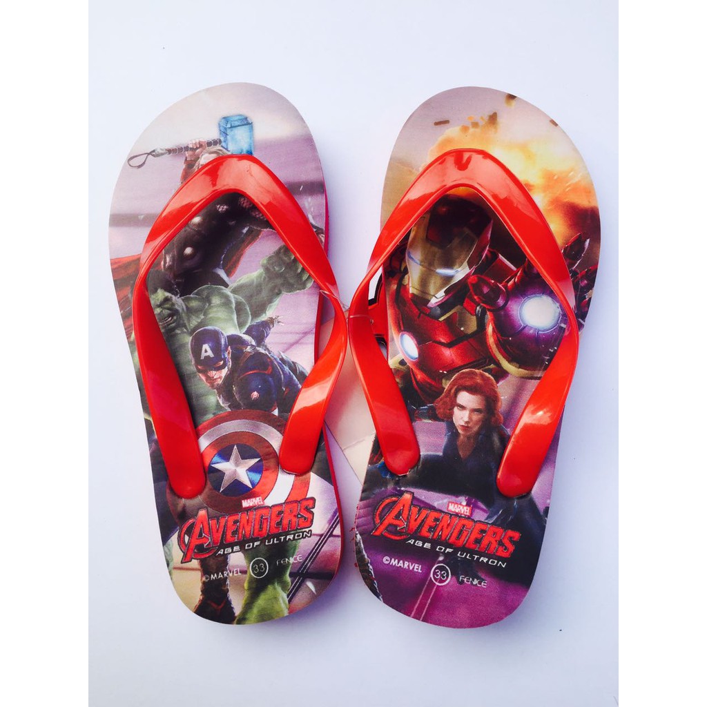 Sandal Jepit Anak Boys Kids Slipper Avengers(Red) 31-35 Good Quality