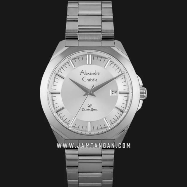 Alexandre Christie AC 8596 MD BSSSL Man White Dial Stainless Steel