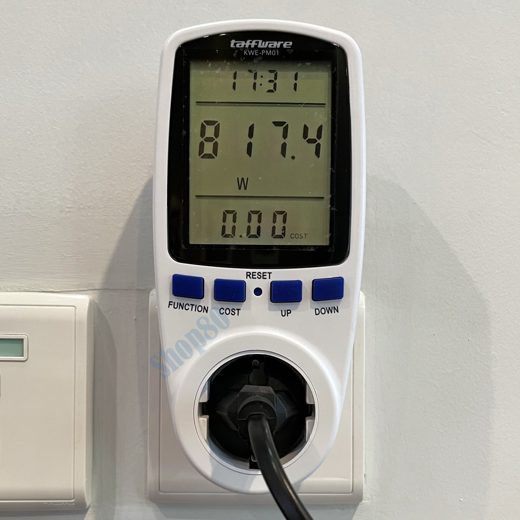 Power Meter Pengukur KWh Watt Volt Digital Daya Listrik AC Biaya PLN Voltmeter Taffware KWE-PM01