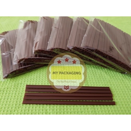 STIRRER - Sedotan Kopi / Straw Coffee / Sedotan plastik Pipih (isi 100pcs/pack)