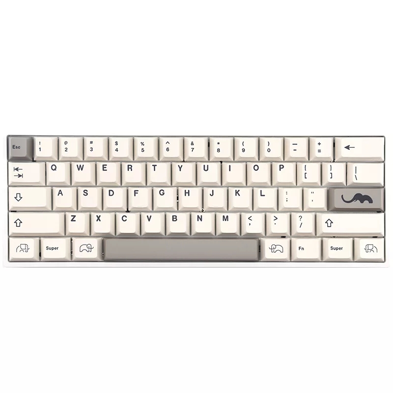 126 Kunci Pbt Sublimation Cherry  Profile Sam Elephant Keycap Untuk Rk61 Gk61 64 87 96 104 108