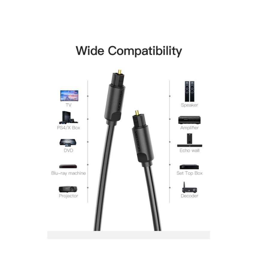 Vention Kabel Audio Digital Optical Toslink Audio Optik Optic 1m 1.5m