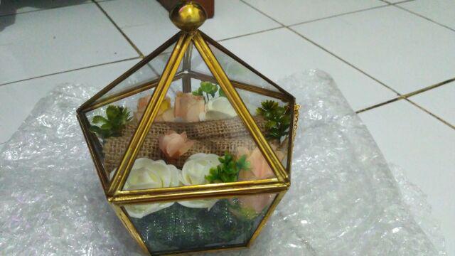 Ring Bearer Tempat Cincin Kaca Terarium