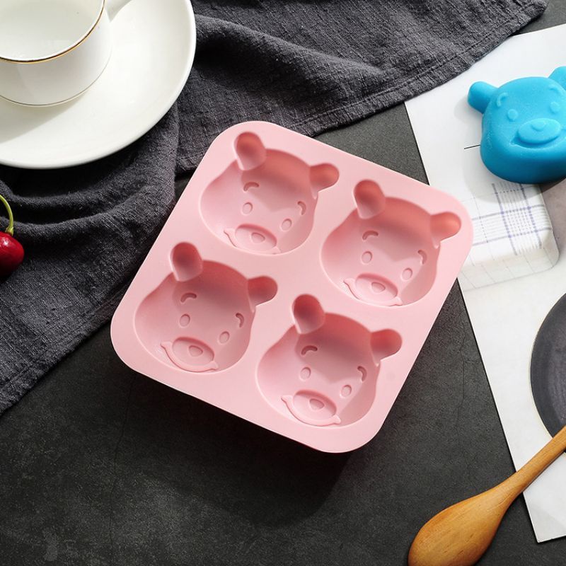 CETAKAN SILICONE PUDING JELLY FONDANT WINNIE THE POOH CETAKAN COKLAT