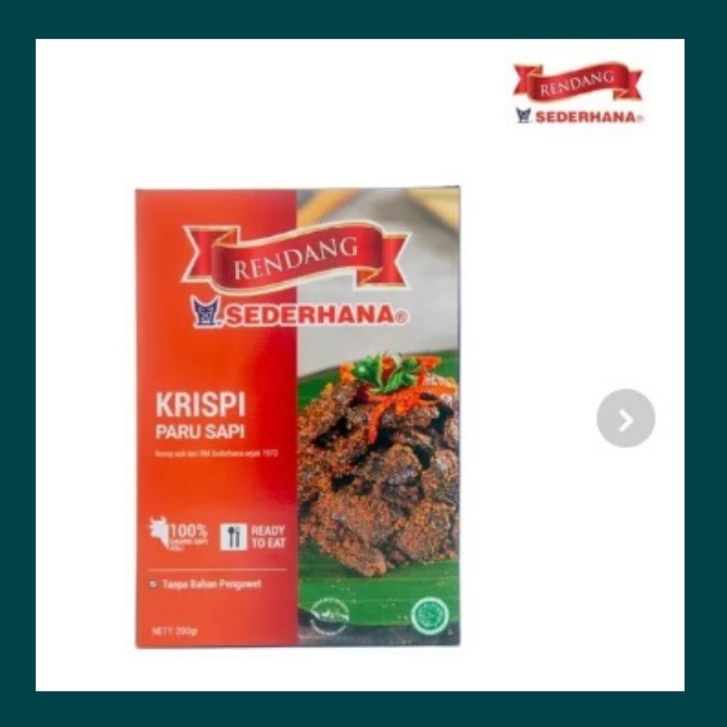 Rendang Krispi Daging Paru RM Sederhana Halal 119101