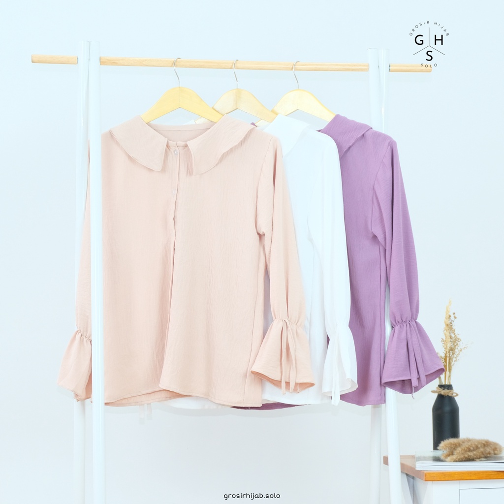 (RPA) BLOUSE LALA KEMEJA ATASAN WANITA CRINKLE AIRFLOW